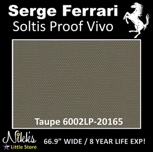 [3 YD] Serge Ferrari Soltis Proof Vivo Awning Canopy 66.9" Taupe 20165 / 14.7 oz - Picture 1 of 2
