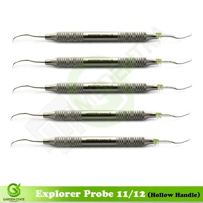 Escalador de hoz de placa de diagnóstico con mango hueco con sonda exploradora dental 11/12 5 piezas Foto 1 de 2