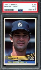 1984 Donruss #248 DON MATTINGLY RC/Rookie Yankees HOF  PSA 9 MINT  Gorgeous (A)