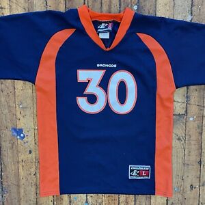 Vintage 1998 Denver Broncos Terrell Davis #30 Large Logo Athletic Youth Jersey