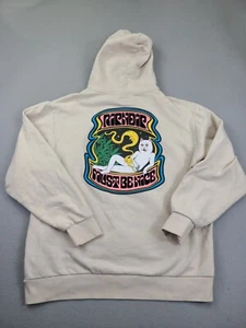 Suéter Ripndip Para Hombre Grande Beige Pullover Sudadera con Capucha Gráfico Hippie Años 70 - Imagen 1 de 10