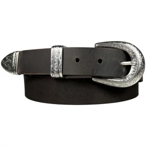 Cinturones de cuero de búfalo estilo suroeste de 1,25" (32 mm) - marrón - Imagen 1 de 7