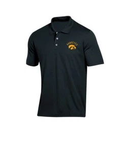 NCAA Iowa Hawkeyes Men’s Black Polo Shirt Small - Picture 1 of 8