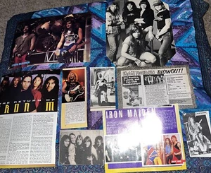 IRON MAIDEN Magazine Clippings / Pin Up Lot Of 9 Heavy Metal article NWOBHM - Picture 1 of 5