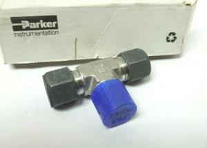Parker CPI 1/2" TUBE OD X 1/2" Male NPT Branch Tee 316 Stainless 8-8-8-SBZ-SS - Picture 1 of 1