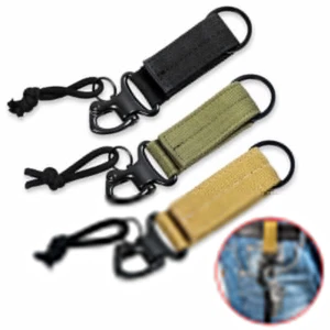 Tactical Nylon Webbing Keychain Backpack Buckle Clip EDC Camping Hook Carabiner - Picture 1 of 15