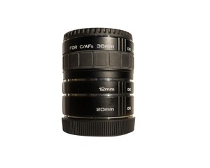 Kenko Auto Extension Tube Set DG 12, 20, and 36mm Tubes for Canon EOS AF Mount