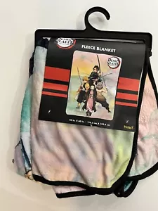 Demon Slayer Fleece Blanket Throw New 45x60” Nezuko Tanjiro Inosuke Zenitsu - Picture 1 of 3