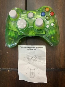 Wireless Transparent Controller For Xbox 360 Green | Fast Shipping! - Picture 1 of 3
