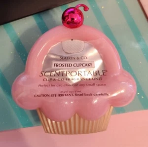 SLATKIN CO BATH & BODY WORKS SCENTPORTABLE PINK CHERRY FROSTED CUPCAKE CLIP GO  - Picture 1 of 1
