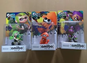 Splatoon amiibo girl boy squid 3 piece set limited color - Picture 1 of 10