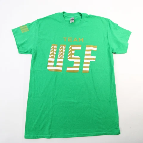 South Florida Bulls Gildan Heavy Cotton Short Sleeve Shirt Men's Green New Cover