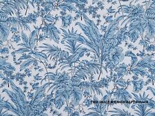 Indian 100% Cotton Fabric Handmade Blue Floral Printed Dress Fabric By 10 Yards