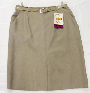 art-fashion Damen Rock mit Gürtel Polyester 40 Grad waschbar hellbeige Gr. 52 - Bild 1 von 2