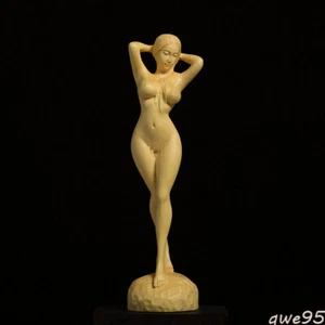 Boxwood Carving Sculpture Human Body Art Sculpture Playing with Wooden Dolls - Picture 1 of 7
