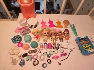 LOL Surprise OMG Dolls Lot Accessories Clothes Bottles 45 + Items Hangers  - Bild 1 von 15