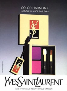 1988 YSL Yves Saint Laurent makeup vintage MAGAZINE AD - color nuance for eyes - Picture 1 of 1