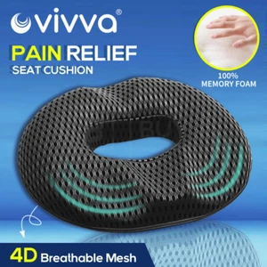 Donut Ring Memory Foam Seat Cushion Men Women Bolster Relief Coccyx Pain Care - Picture 1 of 14