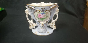 Vintage 1940's Amoges Haind Painted Vase - Picture 1 of 9