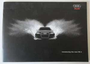 AUDI RS4 QUATTRO SALOON orig 2005 2006 UK Mkt Sales & Specs Brochure - Picture 1 of 10