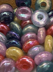 Colorful Fruit Loop Spacer Bead 17 Mm - Picture 1 of 2