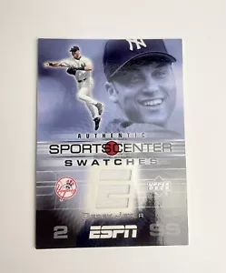 2005 ESPN Upper Deck Sports Center Swatches Derek Jeter Jersey Card NY Yankees - Picture 1 of 2