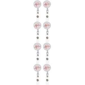 Set of 4 Nurse Badge Retractable Id Holder Card Holders with Clip Work - Picture 1 of 12