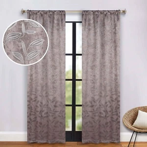 Bohemian Leaves Washable 36" Wide Room Darkening Blackout Curtains, Set of 2 - Picture 1 of 172