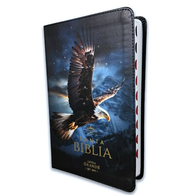 MUNDO BIBLIA Biblia Letra Grande 12 puntos RV1960 imit piel negro aguila con indice