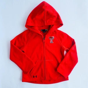 N-Under Armour, 4Y, l/s poly hoodie Collegiate (Red Texas Tech) - Picture 1 of 2