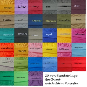 2-5 Meter 20-30mm Gurtband Webband Wäscheband viele Farben Polyester - Bild 1 von 18