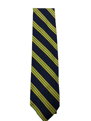 ABERCROMBIE & FITCH ЖЕЛТЫЙ/ЧЕРНЫЙ/ЗЕЛЕНЫЙ ШЕЛКОВЫЙ ГАЛСТУК - Изображение 1 из 2