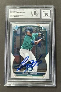 2023 1st Bowman Chrome Prospects #BCP58 Lazaro Montes RC Signed BGS 10 Auto! 603 - Picture 1 of 3