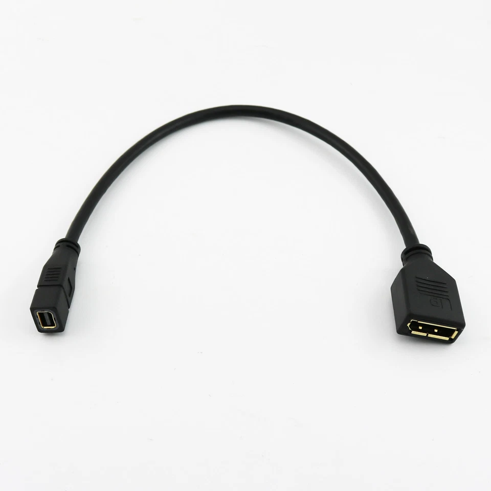 Displayport DP Female to Mini Display Port Female Cable for Apple MC PC 30cm/1ft - Image 1 of 4