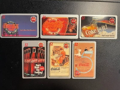 Set of 6 1995 Coca-Cola Sprint Phone Card 2 Minute Calling Card - Image 1 of 4