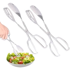 2 Stück Servierzange für Buffet, Edelstahl Salatzange mit Scherenhan... - Bild 1 von 9