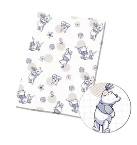 Weiß Vintage Blau Winnie Eeyore Puuh 100% Baumwolle Stoff Polyester 50x145CM - Bild 1 von 1