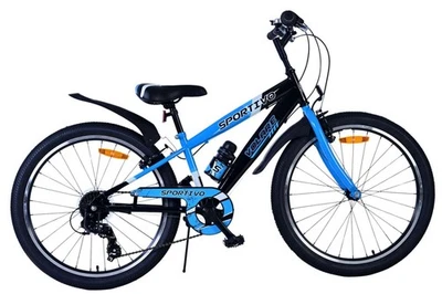 Volare Sportivo Kinderfahrrad für Jungen - 24 Zoll - 7 Gang - Schwarz Blau - Bild 1 von 4