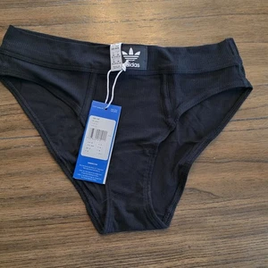 Adidas High Leg Charcoal Rib 2×2 Underwear Women's Size Medium NWT  - Picture 1 of 9