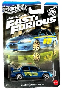 Hot Wheels Mitsubishi Lancer Evolution 7 Fast & Furious 2/5 1:64 modellino auto JDM - Foto 1 di 14