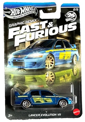 Hot Wheels Mitsubishi Lancer Evolution 7 Fast & Furious 2/5 1:64 modellino auto JDM - Immagine 1 di 4