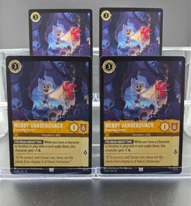 Disney Lorcana Webby Vanderquack - Wissenssucher 9/204 Flüstert gut UC 4 Karten - Bild 1 von 1