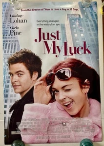 🎬”Just My Luck” POSTER FILM DOUBLE FACE ORIGINALE 27x40 Lindsay Lohan 2006 - Foto 1 di 3