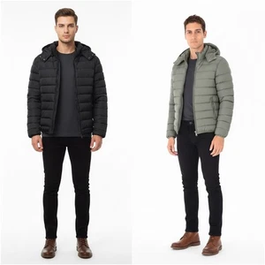 Giubbotto Uomo Invernale Piumino Imbottito Giacca Pesante giubbino impermeabile - Foto 1 di 36
