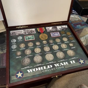 Juego de monedas y estampillas de la Segunda Guerra Mundial de la Sociedad Histórica Americana 2851 - Imagen 1 de 7