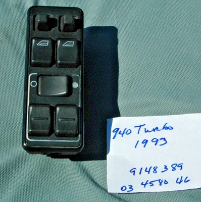 1992-1995 Volvo 940 Master Power Windows / Mirrors Switch LH OEM # 9148389 - Image 1 of 4