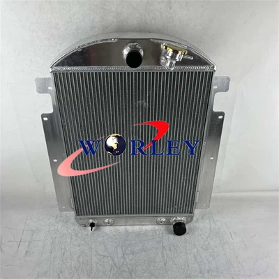 3ROW Aluminum Radiator For Chevy Chevrolet Master V8 Conversion 1937 1938 - Image 1 of 4