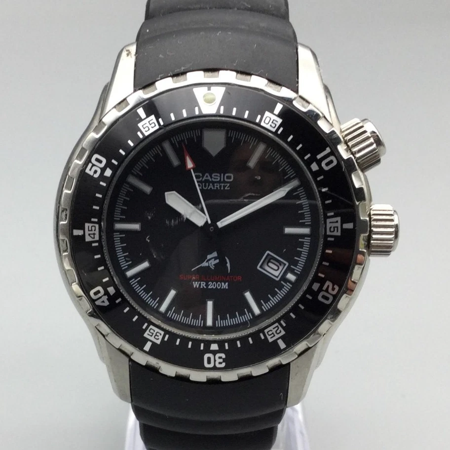 Casio MDV-102 Duro Marlin Watch Mens 40mm Black Date WR 200M Diver New Battery - Image 1 of 4