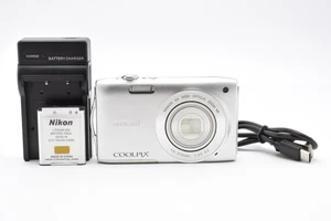 [Near MINT+++] Nikon Coolpix S3300 16.0MP Compact Digital Camera silver Fr JAPAN - Picture 1 of 24