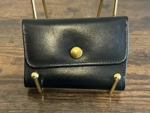 A Rare HTF 1990’s Vintage Coach Black Leather Trifold Keycase ID Snap Wallet - Picture 1 of 6